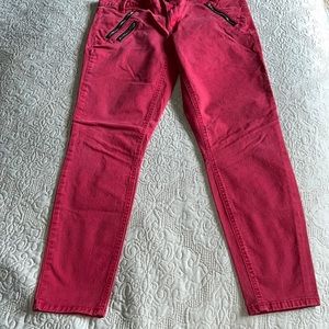 Gap. Super skinny jeans. Size 8.  Cranberry red.